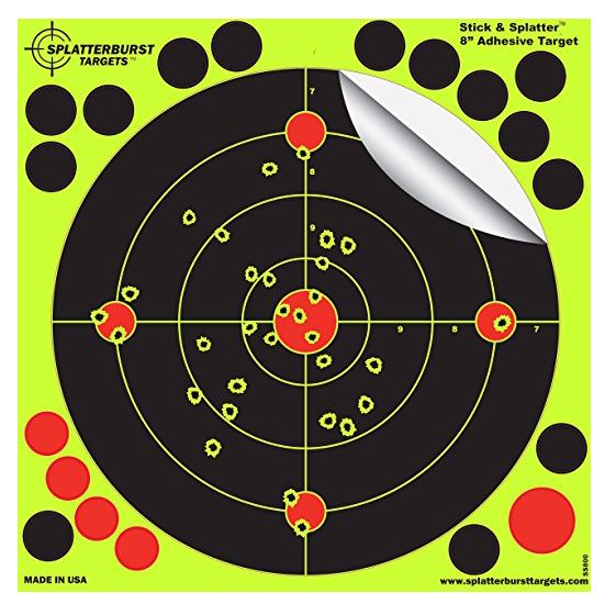 Splatterburst Targets 8 Inch Adhesive Stick And Splatter Reactive Shooting Targets Gun