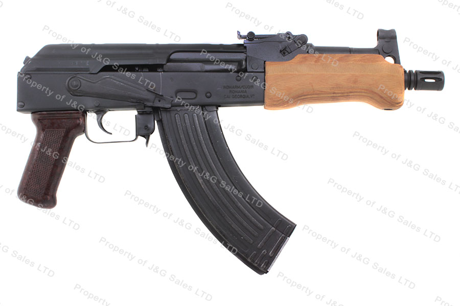 Romanian AK Mini Draco Pistol, 7.62x39, Wood Stock Handgun. | Gunwinner