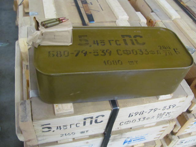 2160 Round Crate- 5.45x39 Russian Military Surplus 7N6 52 grain FMJ Ammo.